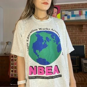 Vintage 1990s Single Stitch Business Education Works Around World Oversi…